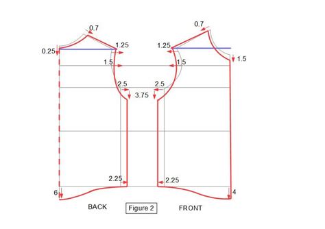 Drawing The Pattern Of A Blouse Sewing Pattern Design Basic Blouse