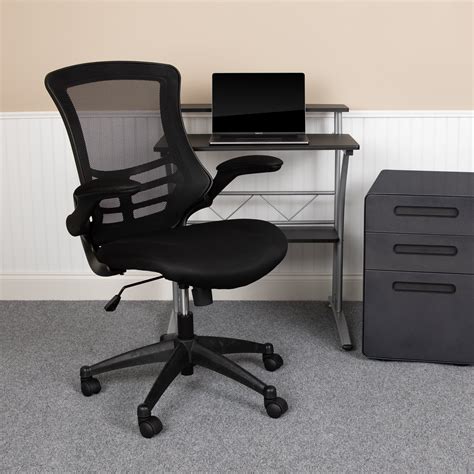 Flash Furniture Mid Back Black Mesh Swivel Task Office Chair With Mesh