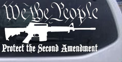 2nd Amendment Gun Permit Vinyl Sticker Car Truck Window Decal Gun Rifle Military Auto Parts