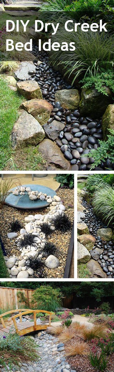 Natural looking dry rock bed. DIY Dry Creek Bed Ideas | Dry creek bed, Backyard ...
