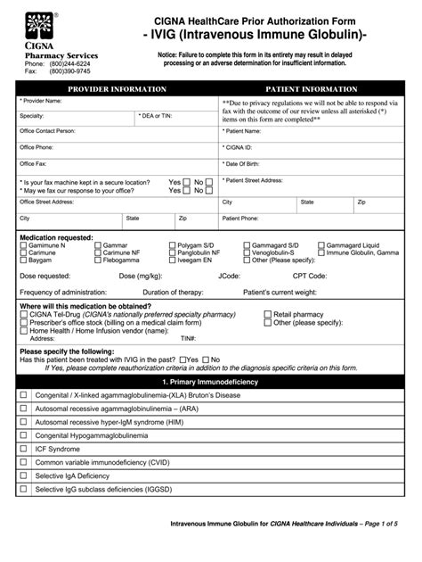 Cigna Prior Authorization Form Pdf Fill Out And Sign Online Dochub