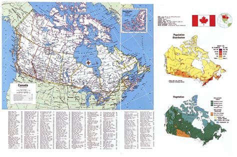 Large Detailed Political Map Of Canada With All Cities