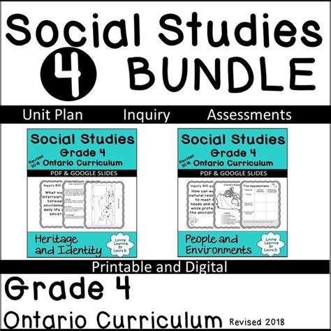 Grade 4 Ontario Social Studies Bundle Strand A And B Complete Units 2023