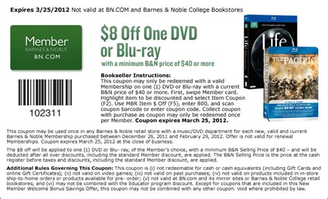 Barnes & noble offers discounts on select authors or books depending on the week barnes & noble free shipping when you spend $35 dollars and more for popular books, barnes & noble has a section. Barnes And Noble Coupon Thread Part 2 - Page 234 - DVD ...