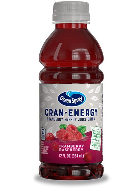 Cran Energy Cranberry Raspberry Energy Juice Drink Ocean Spray