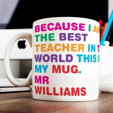Teachers are the backbone of our educational system. Personalised Mug - World's Best Teacher | GettingPersonal ...