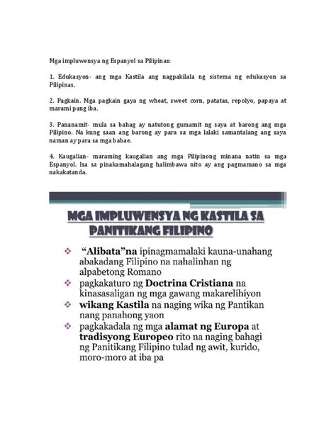 Impluwensya Ng Mga Dayuhan Sa Pilipinas Worksheet Sakahala
