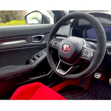 Dream Automotive Carbon Fibre Steering Wheel Cover Honda Civic Type