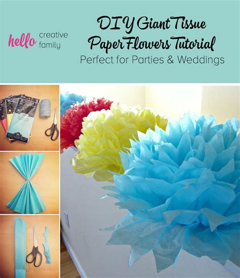 Tutorial How To Make Diy Giant Tissue Paper Flowers