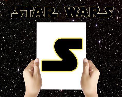 Star Wars Alphabet Font Clipart Jedi Letters Birthday Party Etsy