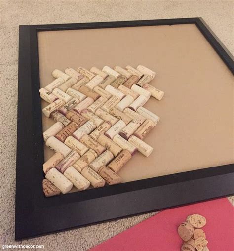 Make A Diy Cork Bulletin Board Green With Decor