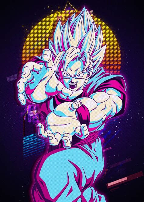 Dragon ball, dragon ball z, series, dragon ball gt, animates, dragon ball z kai, games, dragon ball super, characters, kakarot, one piece, demon slayer. 'GOKU Dragonball Retro' Poster by Introv Art | Displate in ...