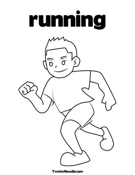 Running Coloring Pages Kidsuki