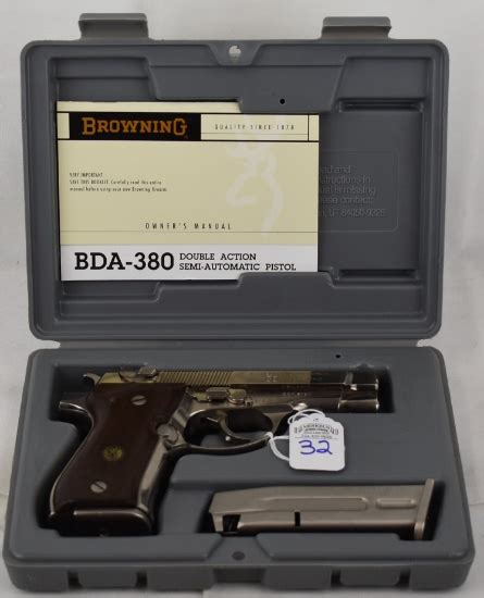 Browning Model Bda 380 Double Action Semi Automatic Pistol W 2 Factory