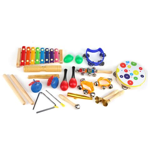 19 Pieces Set Orff Musical Instruments Toy Percussions Kit For Kids
