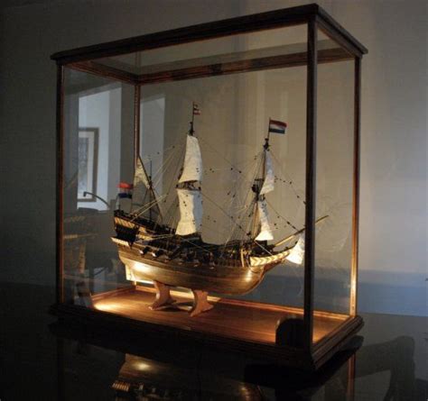 Galleon Model In An Led Lit Display Case Ship Model Display Model