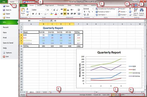 Excel 2010 User Interface Officetutor Usa