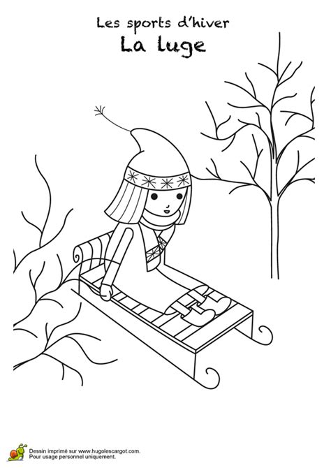 Restore black and white photos. Coloriage sports hiver la luge 06 sur Hugolescargot.com