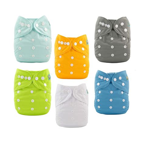 1 Pack With 2 Inserts Alvababy Reusable Baby Cloth Diapers One Size