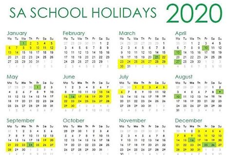Pin On School Holidays S A 2019