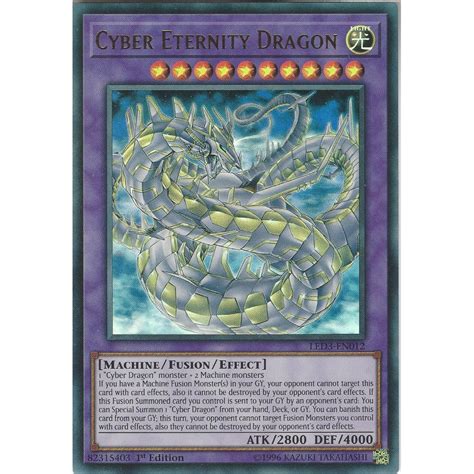 Yu Gi Oh Trading Card Game Yu Gi Oh Cyber Eternity Dragon Led3 En012