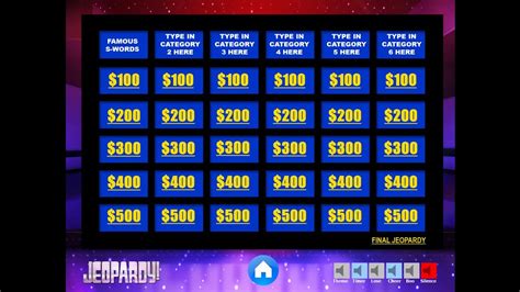 Jeopardy Template For Powerpoint