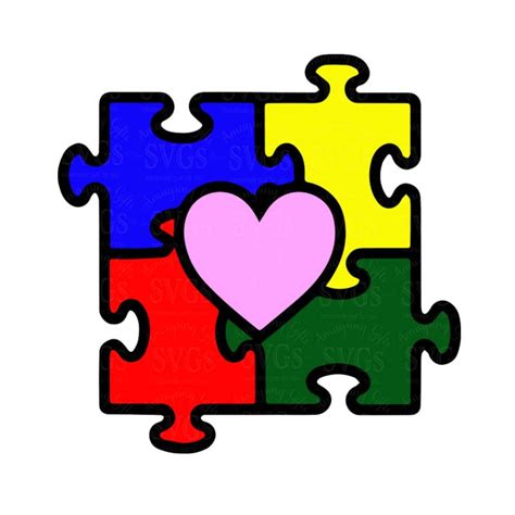 Svg Autism Svg Autism Heart Puzzle Autism Awareness Puzzle Piece Autism