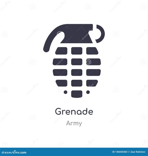 Grenade Icon Isolated Grenade Icon Vector Illustration From Army