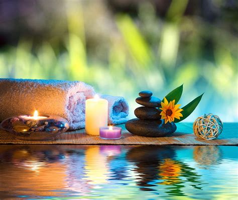 720p Free Download Spa Background Flower Water Stones Candles Hd Wallpaper Peakpx
