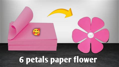 Easy Paper Flower Making Craft How To Make Paper Flowers Very Easy