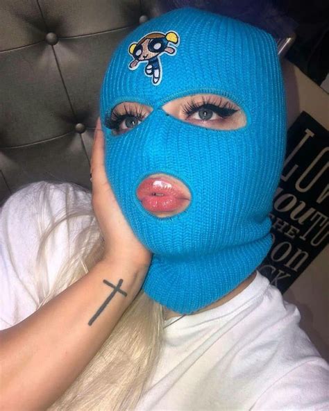 Blue Gang 💎⛓ Mask Girl Ski Mask Girl Gang Aesthetic
