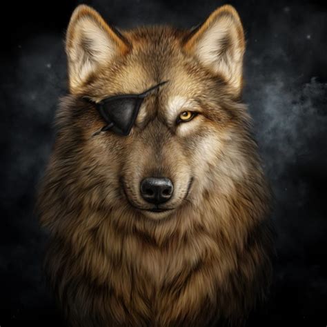 Wolves Painting Art Eye Patch Fantasy Animals Wallpapers Wallpapers Hd Desktop And