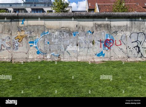Remaining Section Of Berlin Wall At Berlin Wall Memorial Park Bernauer
