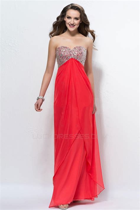 empire sweetheart beaded long chiffon prom evening formal party dresses maternity evening