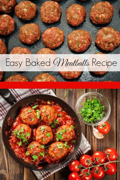 It only takes combining the ingredients. Easy Baked Meatballs Recipe - Oven-Baked & Homemade