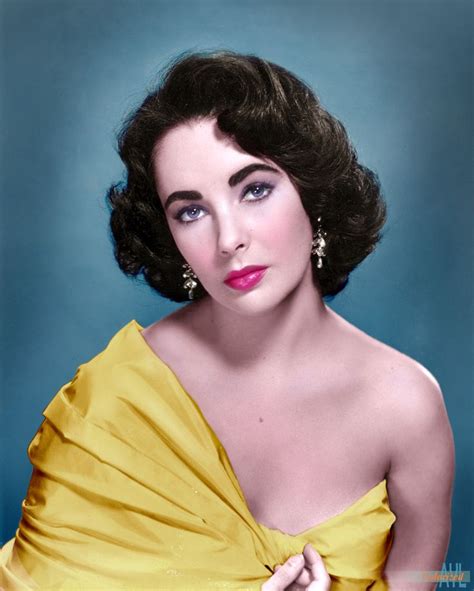Elizabeth Taylor Colorized From A 1952 Photo Elizabeth Taylor Young
