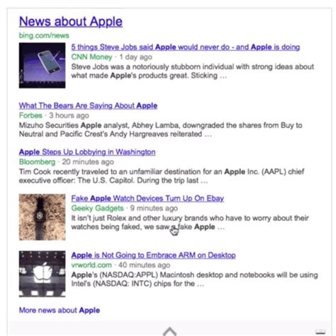 Bing Tests New News Card That Expands