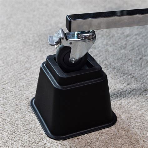 We like that their recessed top holds swiveling casters in place. Home Solutions Premium 5-Inch Bed Risers or Furniture ...