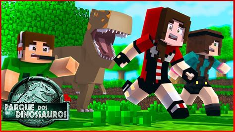 Iniciei A SÉrie Sendo Atacada Por Um Dinossauro Minecraft Parque Dos Dinossauros 1 Youtube