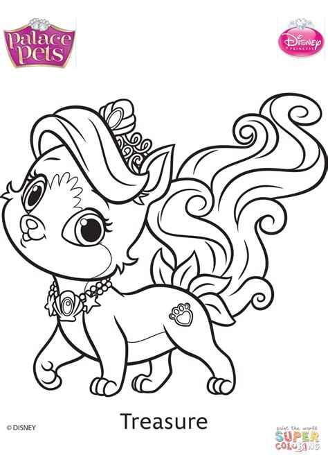 Palace Pets Treasure Coloring Page Free Printable Coloring Pages