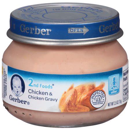 Product title gerber stage 2, garden tomato baby food, 1 bowl. Gerber 2nd Foods Chicken & Chicken Gravy Baby Food, 2.5 oz ...