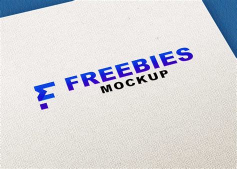 Plain Freebies Paper Logo Mockup - Freebies Mockup