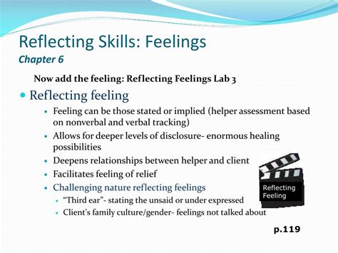 Ppt Reflecting Skills Lab 3 Paraphrasing And Reflecting Feelings