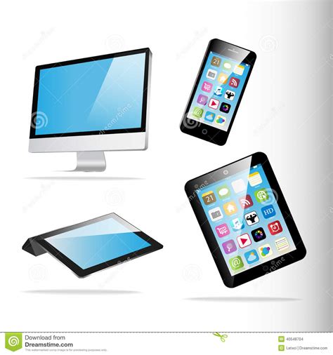 Desktop personal computer vector.eps cdr ai eps. Vector tablet computer stock vector. Illustration of ...