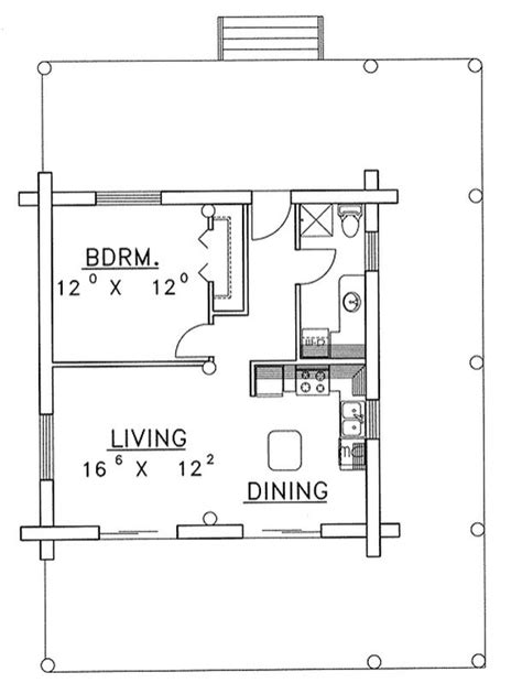 First, build the floor frame for the 10×20 shed. Plan W35212GH 1 Bedroom 1 Bath Log Cabin Plan