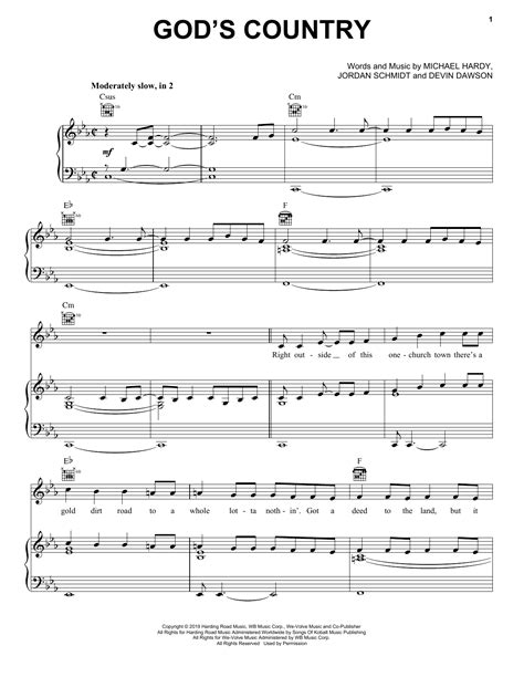 Free Printable Country Sheet Music For Guitar Printable Form