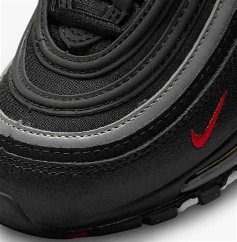 Nike Air Max 97 Gs Black Chile Red White 921522 028 Gs New Ebay