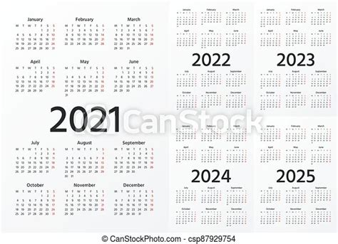 Vector Clipart French Calendar 2021 2022 2023 2024 2025 2026 Images Images