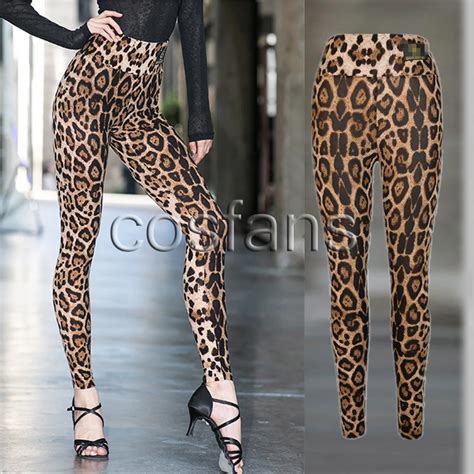 Latin Dance Pants Women Sexy Leopard Print Loose Practice Trousers Cha Cha Samba Tango Salsa