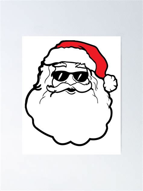 Santa Sunglasses Svg Png Cool Santa Svg Santa Svg Santa Head Svg Santa Clipart Santa Face Svg